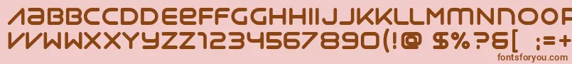 Syntha-fontti – ruskeat fontit vaaleanpunaisella taustalla