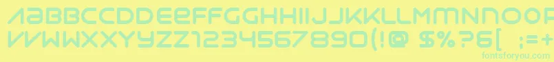 Weitere Informationen zur Syntha-Schriftart Syntha-Schriftart – Grüne Schriften auf gelbem Hintergrund