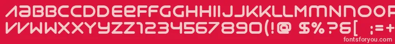 Syntha Font – Pink Fonts on Red Background