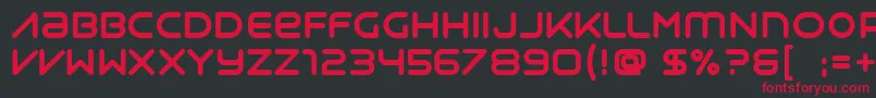 フォントSyntha – 黒い背景に赤い文字