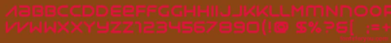 Syntha Font – Red Fonts on Brown Background