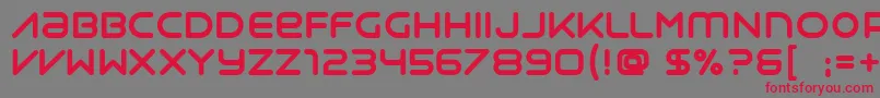Syntha Font – Red Fonts on Gray Background