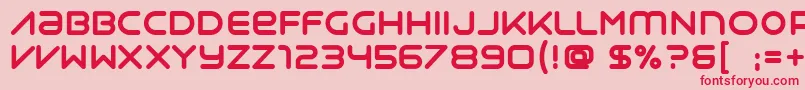 Syntha Font – Red Fonts on Pink Background