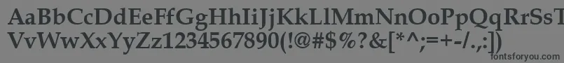 QueensB-Schriftart – Schwarze Schriften auf grauem Hintergrund