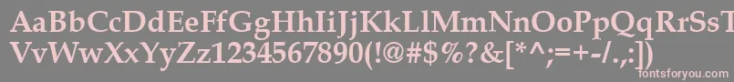 More about QueensB Font QueensB Font – Pink Fonts on Gray Background