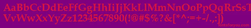 QueensB Font – Red Fonts on Purple Background