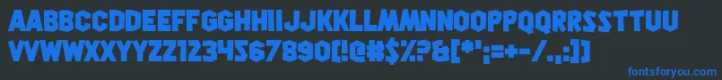 Squirk Font – Blue Fonts on Black Background