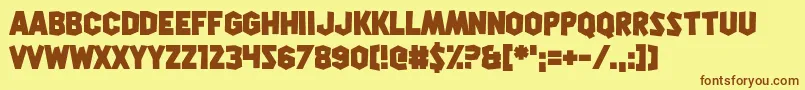 Squirk Font – Brown Fonts on Yellow Background