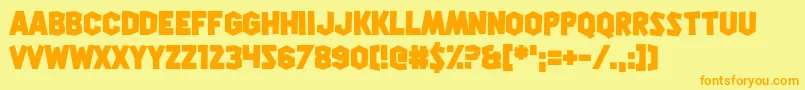 Squirk Font – Orange Fonts on Yellow Background