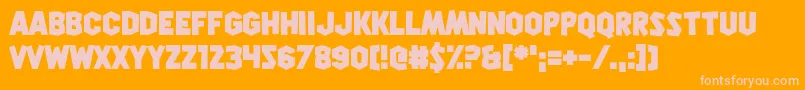 Squirk Font – Pink Fonts on Orange Background