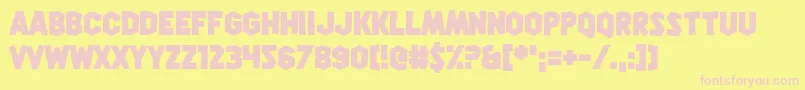 Squirk Font – Pink Fonts on Yellow Background