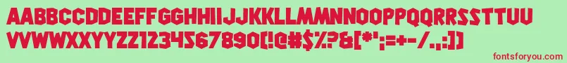 Squirk Font – Red Fonts on Green Background