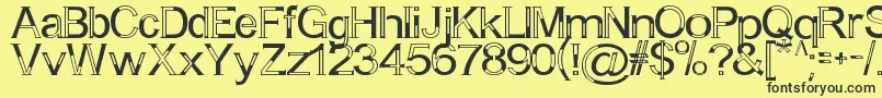 ABitEmpty Font – Black Fonts on Yellow Background