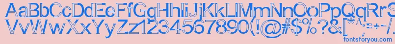ABitEmpty Font – Blue Fonts on Pink Background