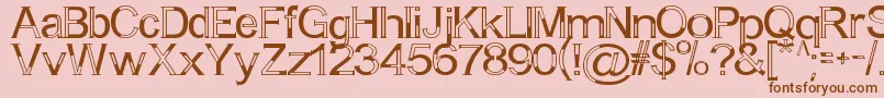 ABitEmpty Font – Brown Fonts on Pink Background