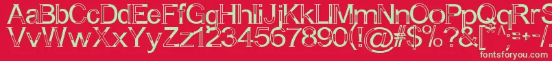 ABitEmpty Font – Green Fonts on Red Background