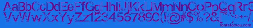 ABitEmpty Font – Purple Fonts on Blue Background