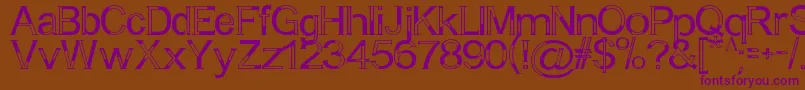 ABitEmpty Font – Purple Fonts on Brown Background