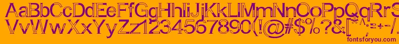 ABitEmpty Font – Purple Fonts on Orange Background