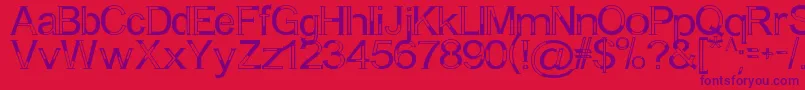 ABitEmpty Font – Purple Fonts on Red Background