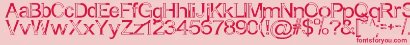 フォントABitEmpty – ピンクの背景に赤い文字