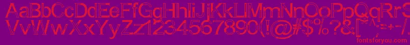 Шрифт ABitEmpty – красные шрифты на фиолетовом фоне