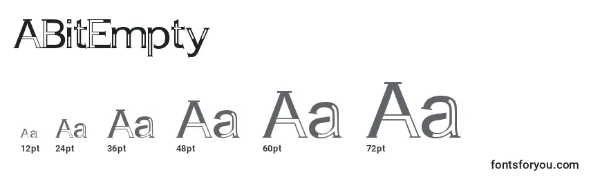 ABitEmpty Font Sizes
