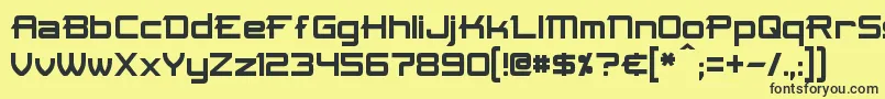 Skir Font – Black Fonts on Yellow Background