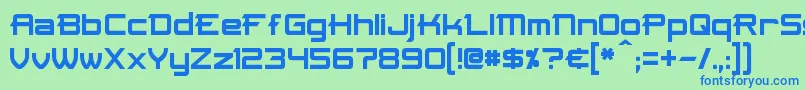 Skir Font – Blue Fonts on Green Background