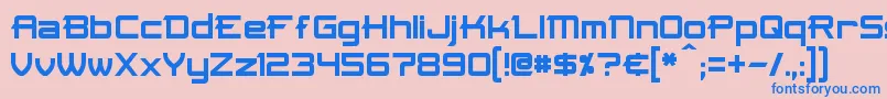 Skir Font – Blue Fonts on Pink Background