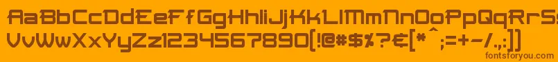 Skir Font – Brown Fonts on Orange Background