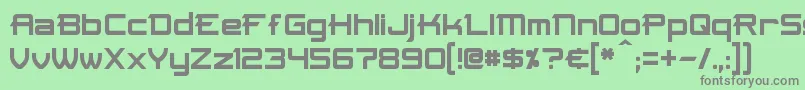 フォントSkir – 緑の背景に灰色の文字