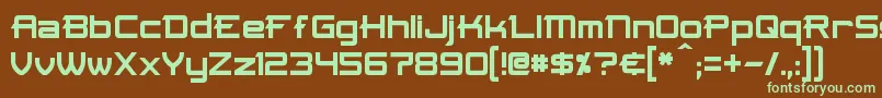 Skir Font – Green Fonts on Brown Background