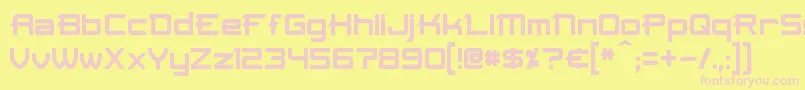 Skir Font – Pink Fonts on Yellow Background