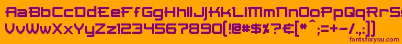 Skir Font – Purple Fonts on Orange Background