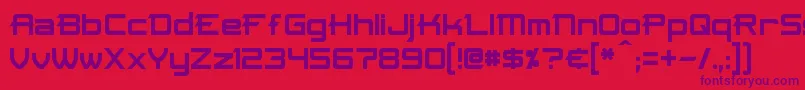 Skir Font – Purple Fonts on Red Background