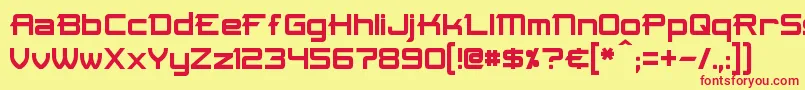 Skir Font – Red Fonts on Yellow Background