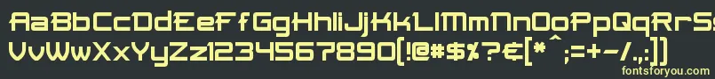 フォントSkir – 黒い背景に黄色の文字