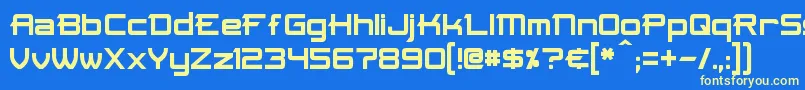 Шрифт Skir – жёлтые шрифты на синем фоне