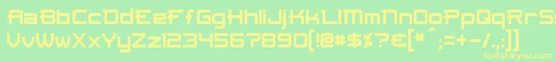 Skir Font – Yellow Fonts on Green Background