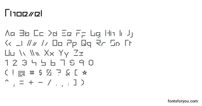 Schriftart Thoemel – Alphabet, Zahlen, spezielle Symbole