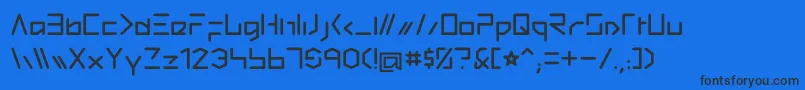 Thoemel Font – Black Fonts on Blue Background