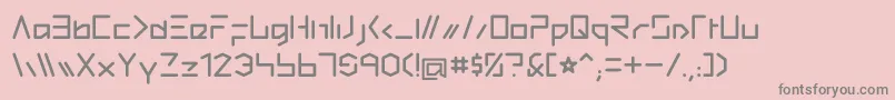 フォントThoemel – ピンクの背景に灰色の文字