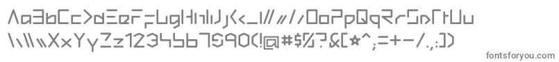 フォントThoemel – 白い背景に灰色の文字