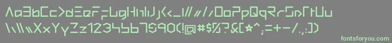 Шрифт Thoemel – зелёные шрифты на сером фоне