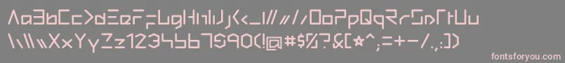 フォントThoemel – 灰色の背景にピンクのフォント