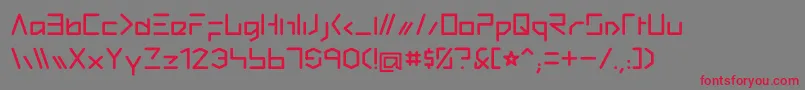Thoemel Font – Red Fonts on Gray Background