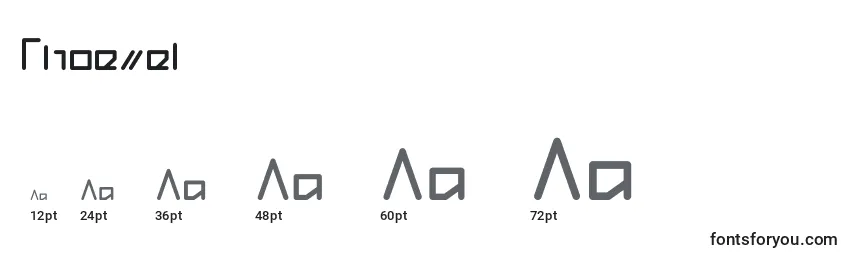 Размеры шрифта Thoemel