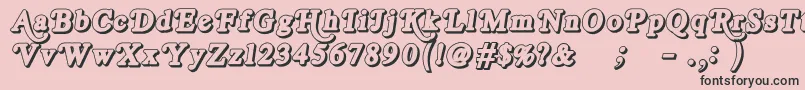 RoyalAcidbathOutline Font – Black Fonts on Pink Background