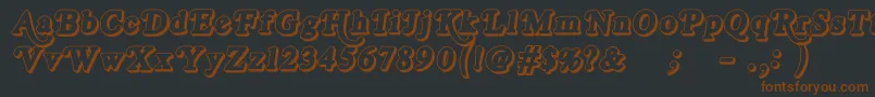 RoyalAcidbathOutline Font – Brown Fonts on Black Background